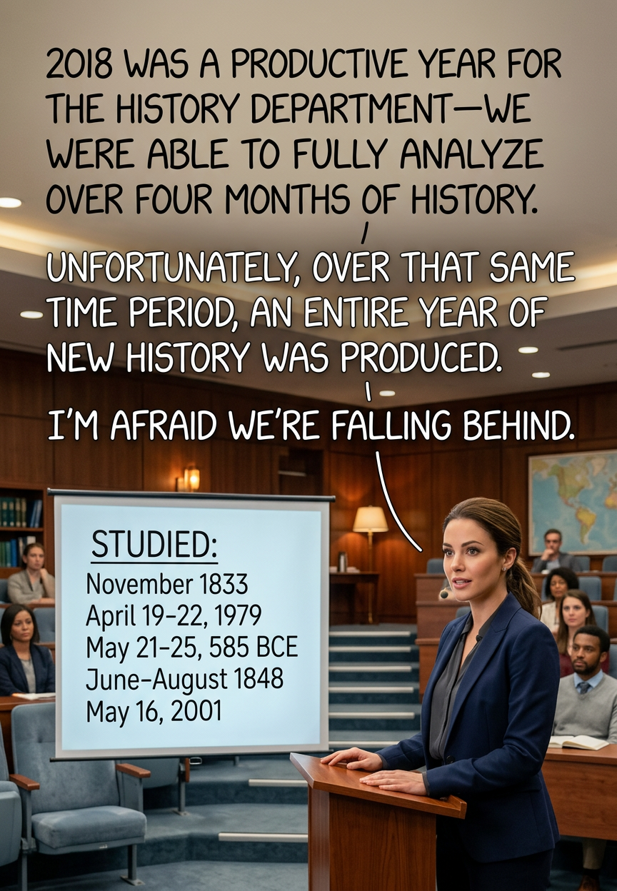 When we take into account the recent discovery of previously-unstudied history in the 1750s, this year may have been an outright loss.