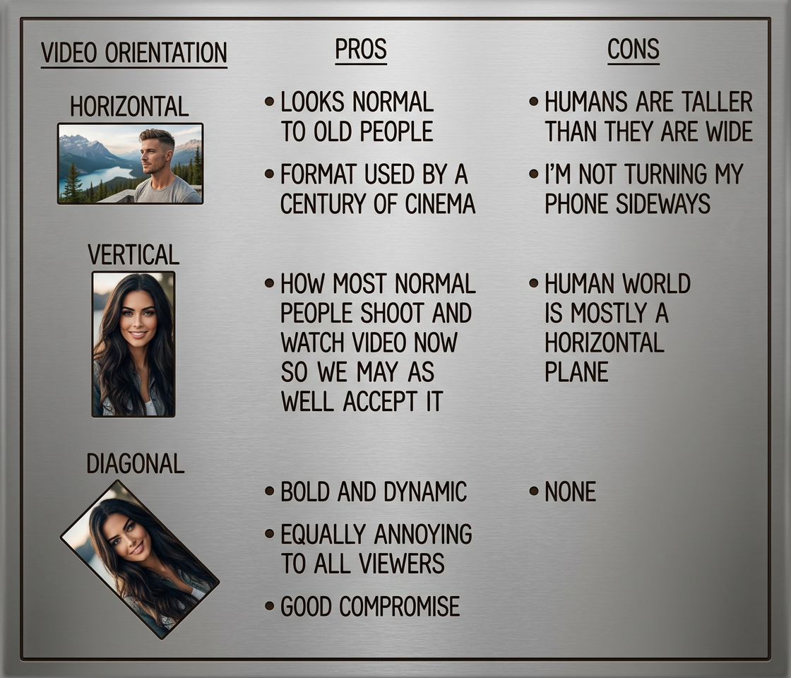 CIRCULAR VIDEO - PROS: Solves aspect ratio problem. CONS: Never trust anyone who talks to you from inside a circle.