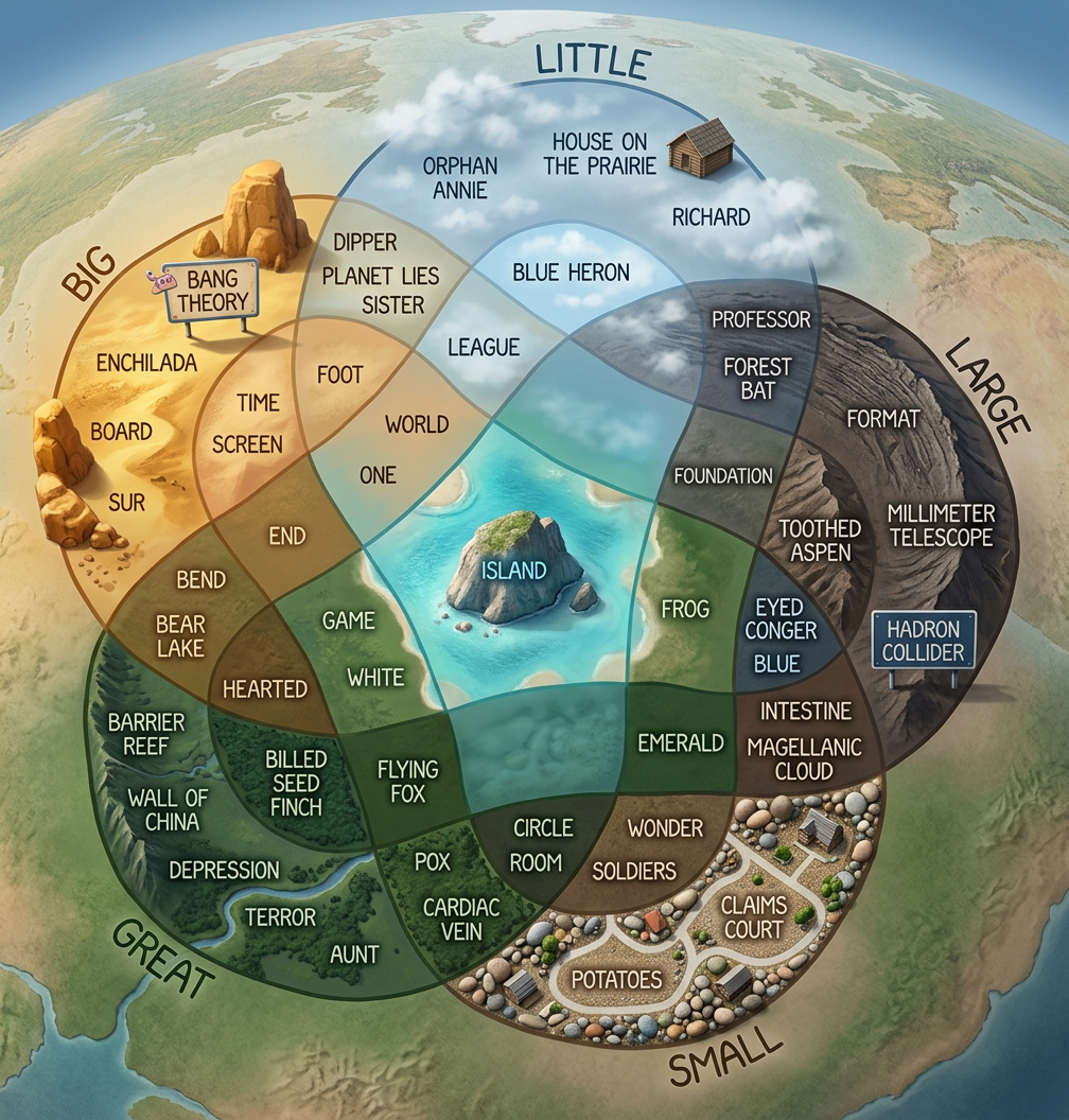 Terms I'm going to start using: The Large Dipper, great potatoes, the Big Hadron Collider, and Large Orphan Annie.