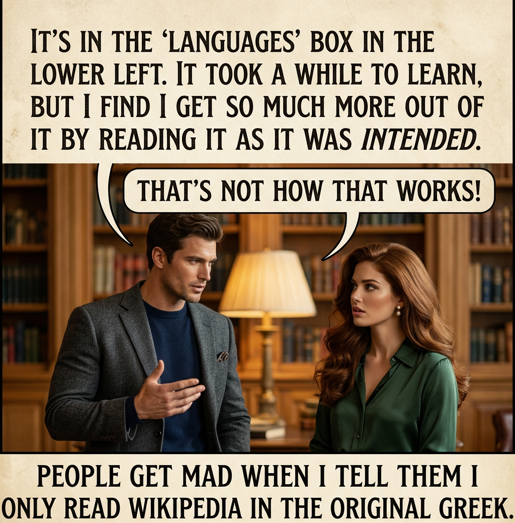 The articles are much shorter, but I assume that's because this version predates the merger with the Hawaiian text that created the modern Hawaiian-Greek hybrid wiki-pedia.