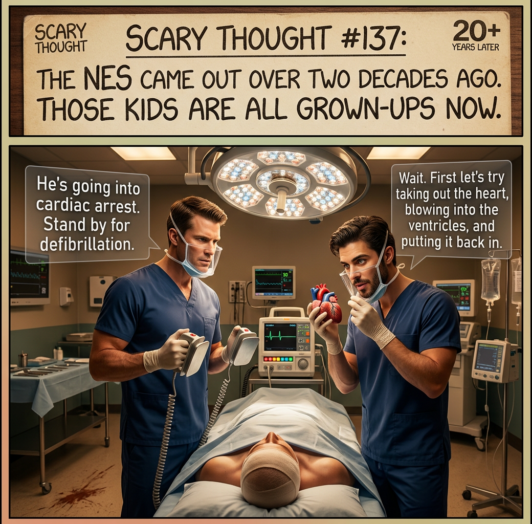 Scary thought #138: Raptors coming down the waterslide behind me.