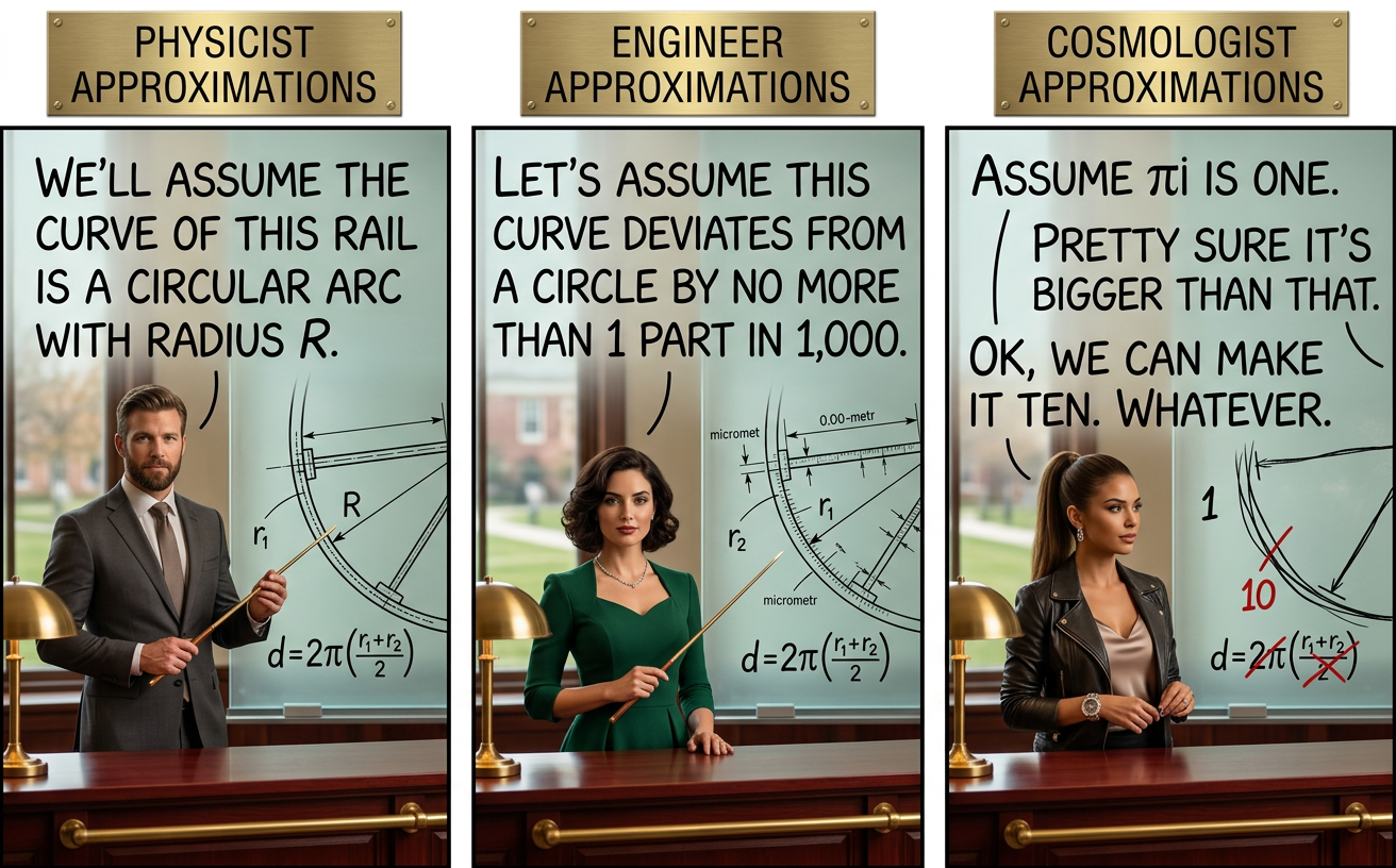 It's not my fault I haven't had a chance to measure the curvature of this particular universe.