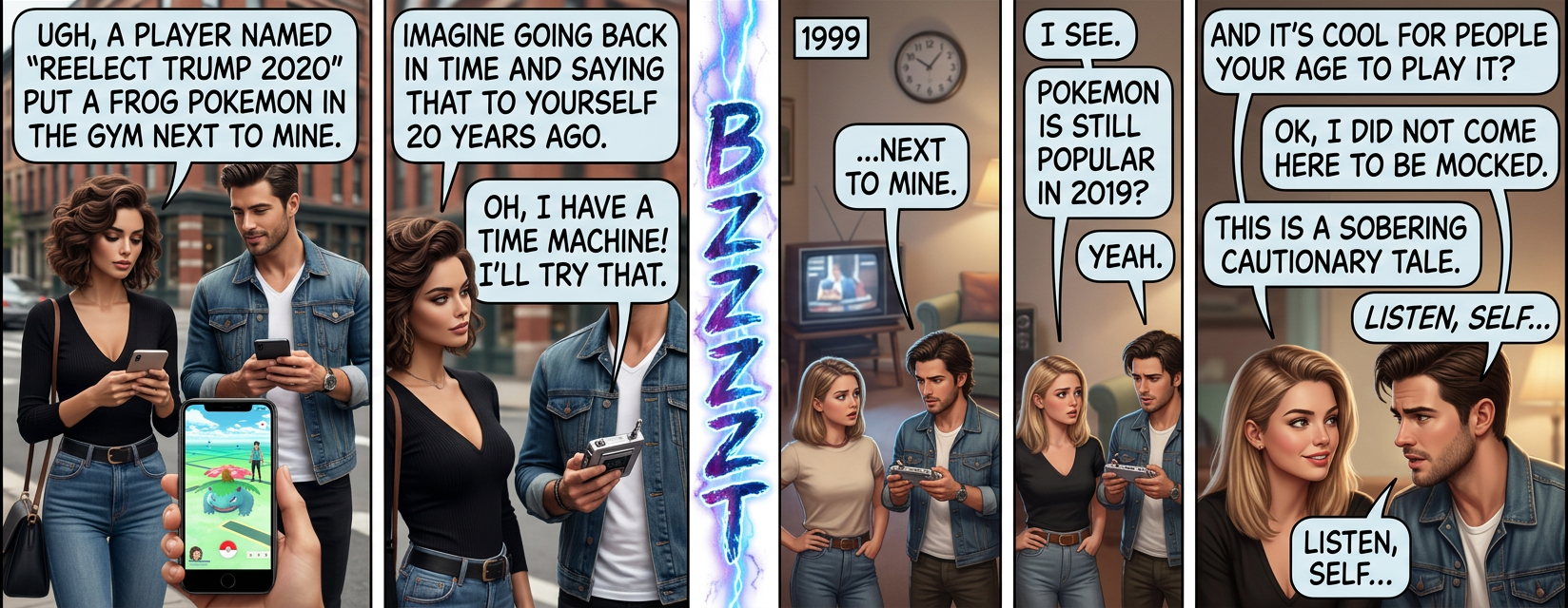 I wonder what the trendy adults in 2019 who are too cool for Pokemon will be into. Probably Digimon!