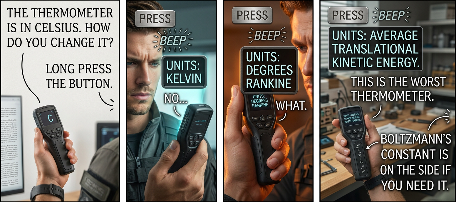 I hate how many times you have to press it to get to the system normal people use, degrees Rømer.