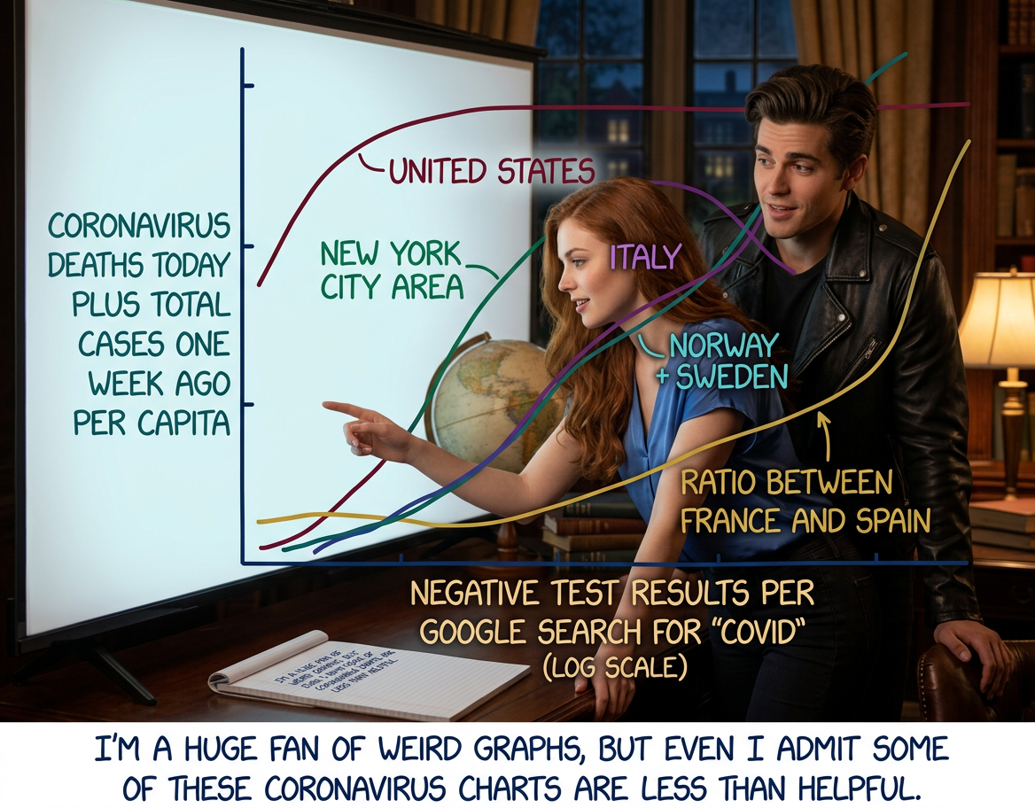 Adding data for South Korea but with their cases scaled to match the population of Japan and the land area of Australia, and vice versa.