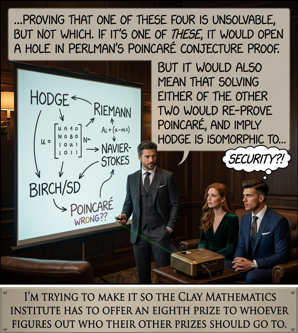 The hard part about opening a hole in the proof of the Poincaré conjecture is that Grigori Perelman will come out of retirement to try to fix it by drawing a loop around the hole and contracting it to a point.