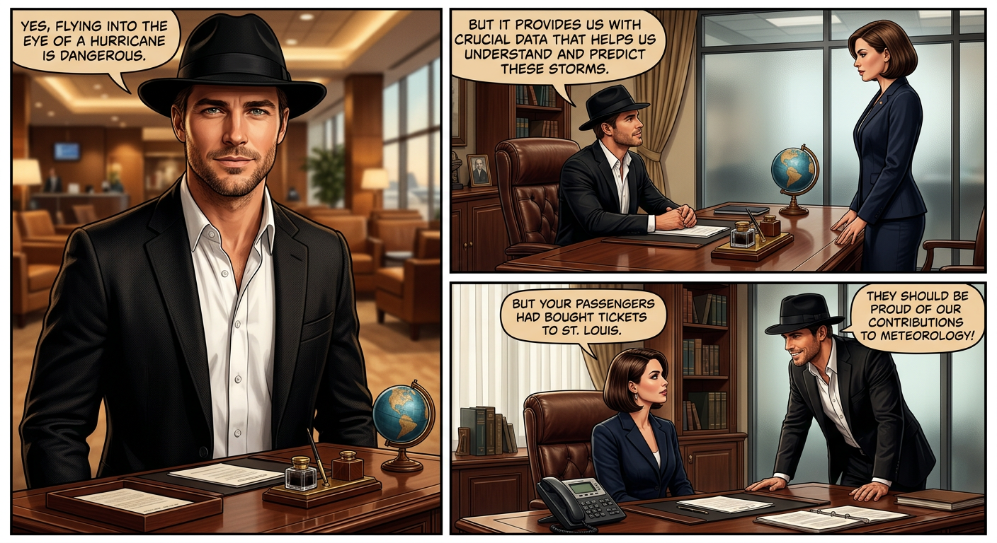 Our flight gathered valuable data on whether a commercial airliner in the eye of a hurricane can do a loop.