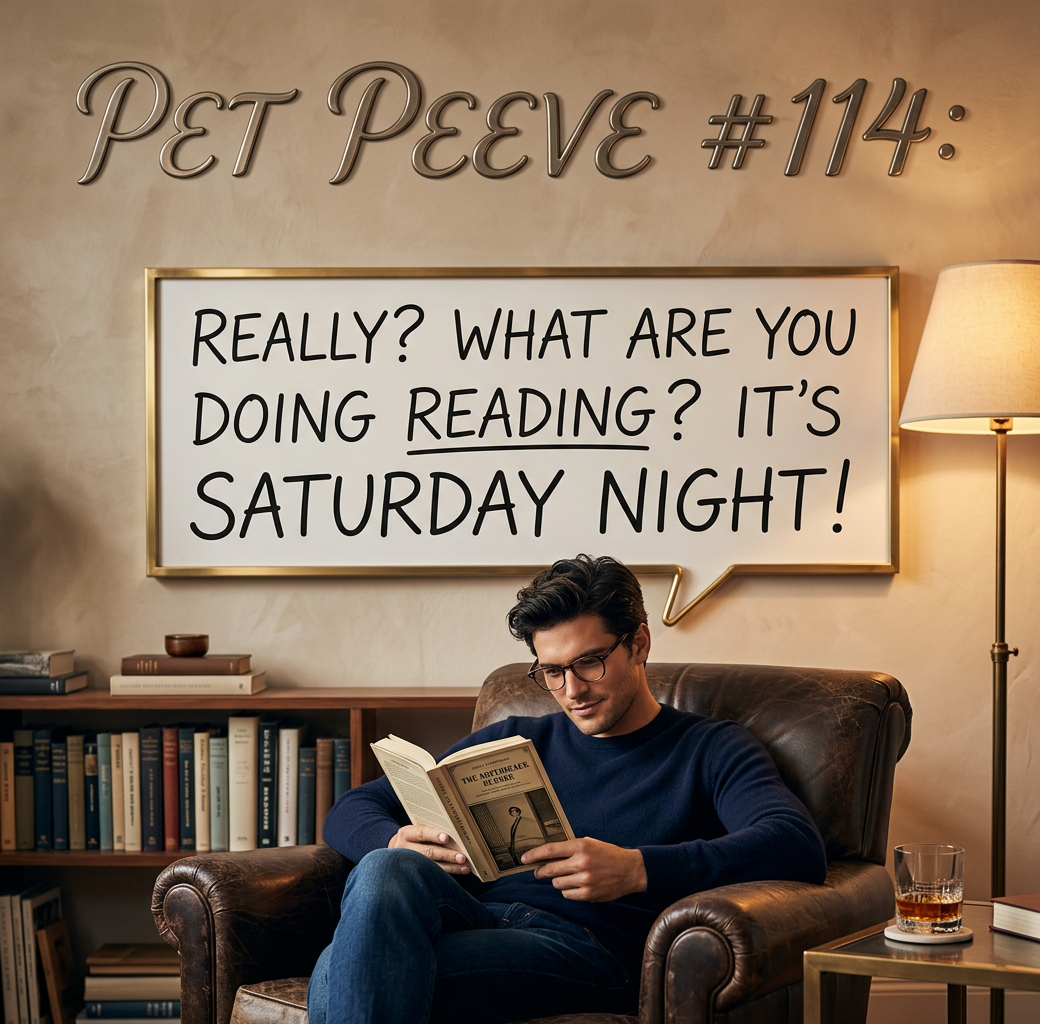 I'm reading a goddamn book, thank you very much.