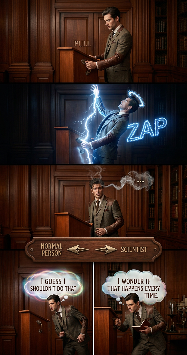 How could you choose avoiding a little pain over understanding a magic lightning machine?