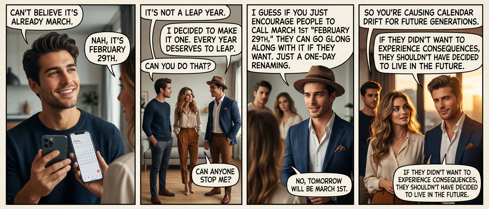 I've lived in the present for my whole life and I'm not about to move now.