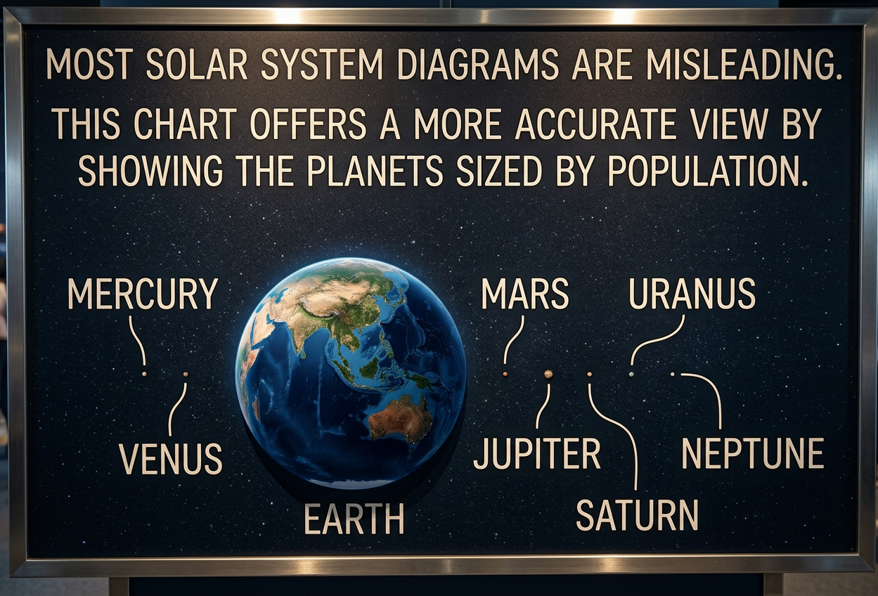 For sentimental reasons, every active Mars rover is counted as one person, although that's not enough to make Mars more than a dot.