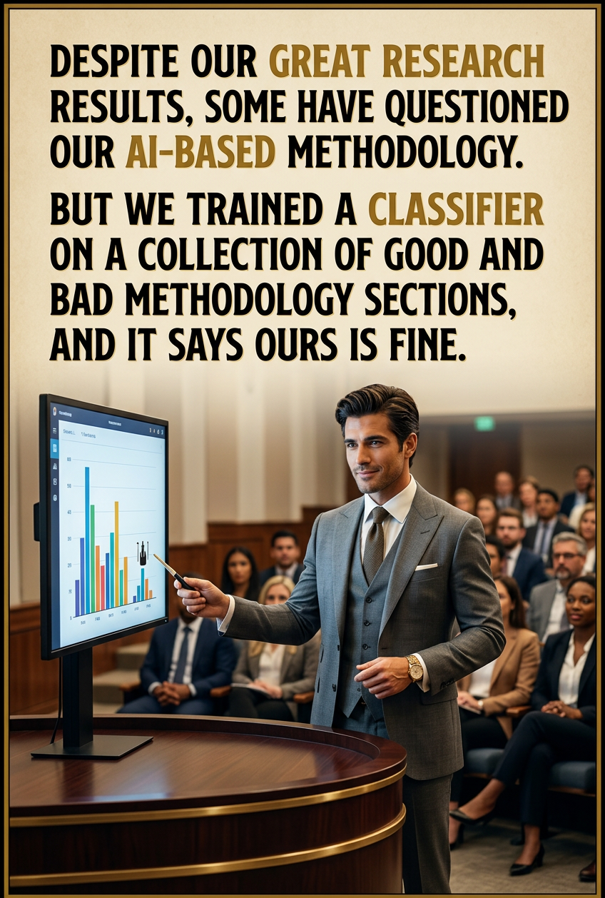 We've learned that weird spacing and diacritics in the methodology description are apparently the key to good research; luckily, we've developed an AI tool to help us figure out where to add them.