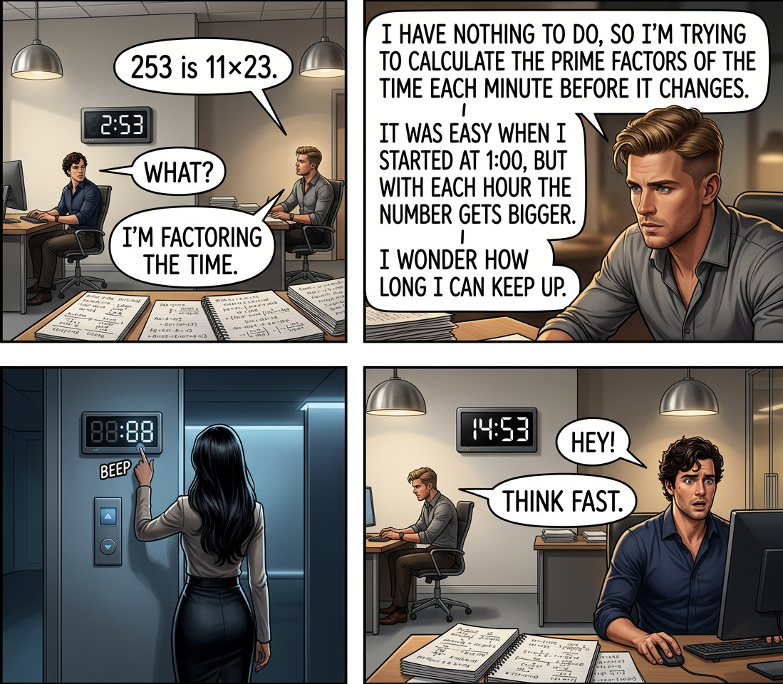 I occasionally do this with mile markers on the highway.