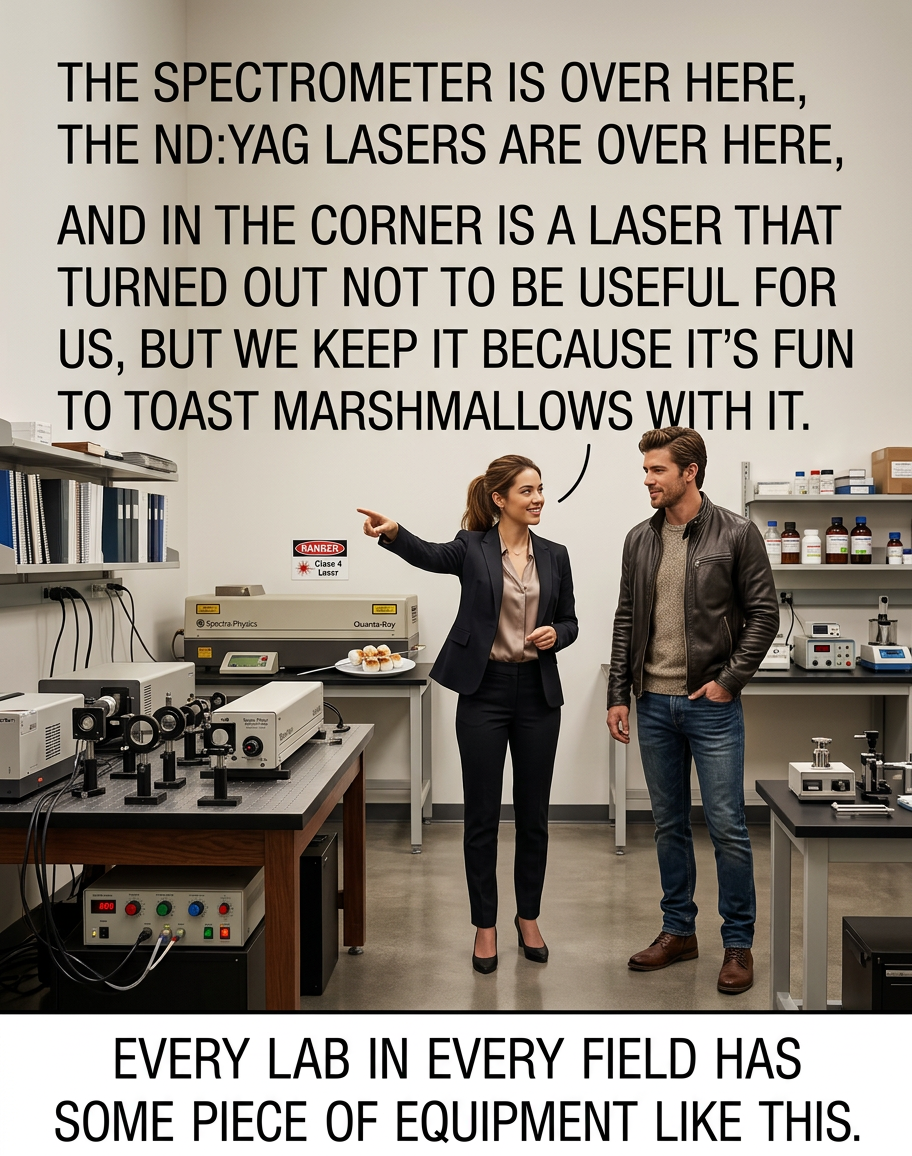 I've been working on chocolate bar annealing techniques to try to produce the perfect laser s'more. Maybe don't mention that on the grant application though.