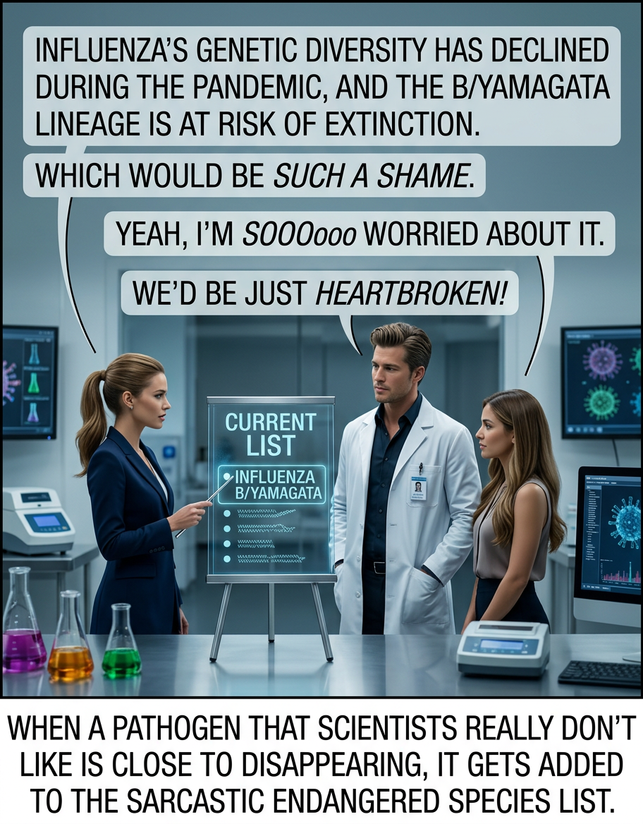 The list includes polio, Guinea worm, and this one particular enterovirus strain that they've been tracking out of spite after it went around the lab a few years ago.