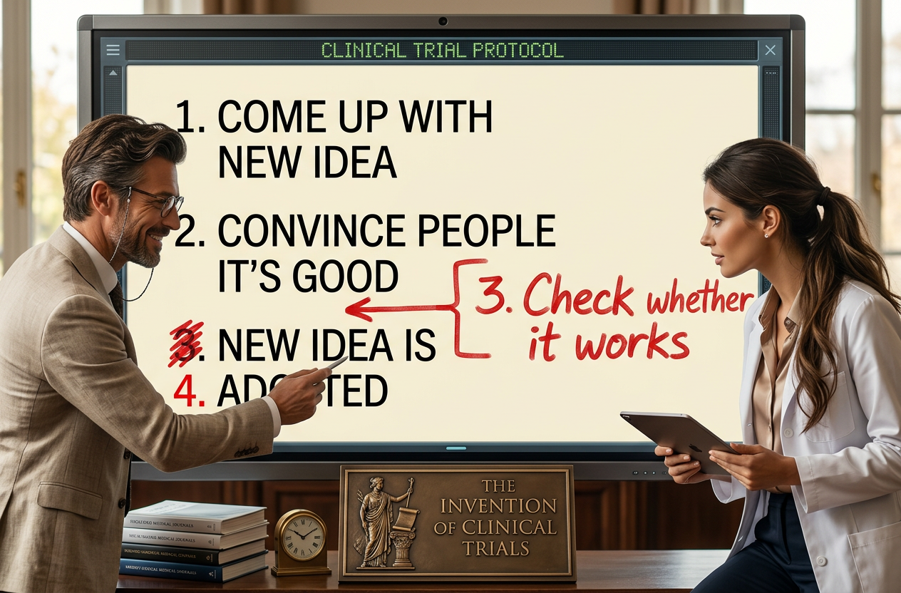 We don't need to do a clinical trial of this change because the standard of care is to adopt new ideas without doing clinical trials.