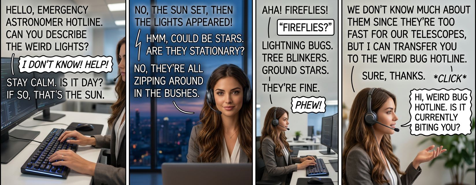 Employment statistics have to correct for the fact that the Weird Bug Hotline hires on a bunch of extra temporary staff every 17 years.