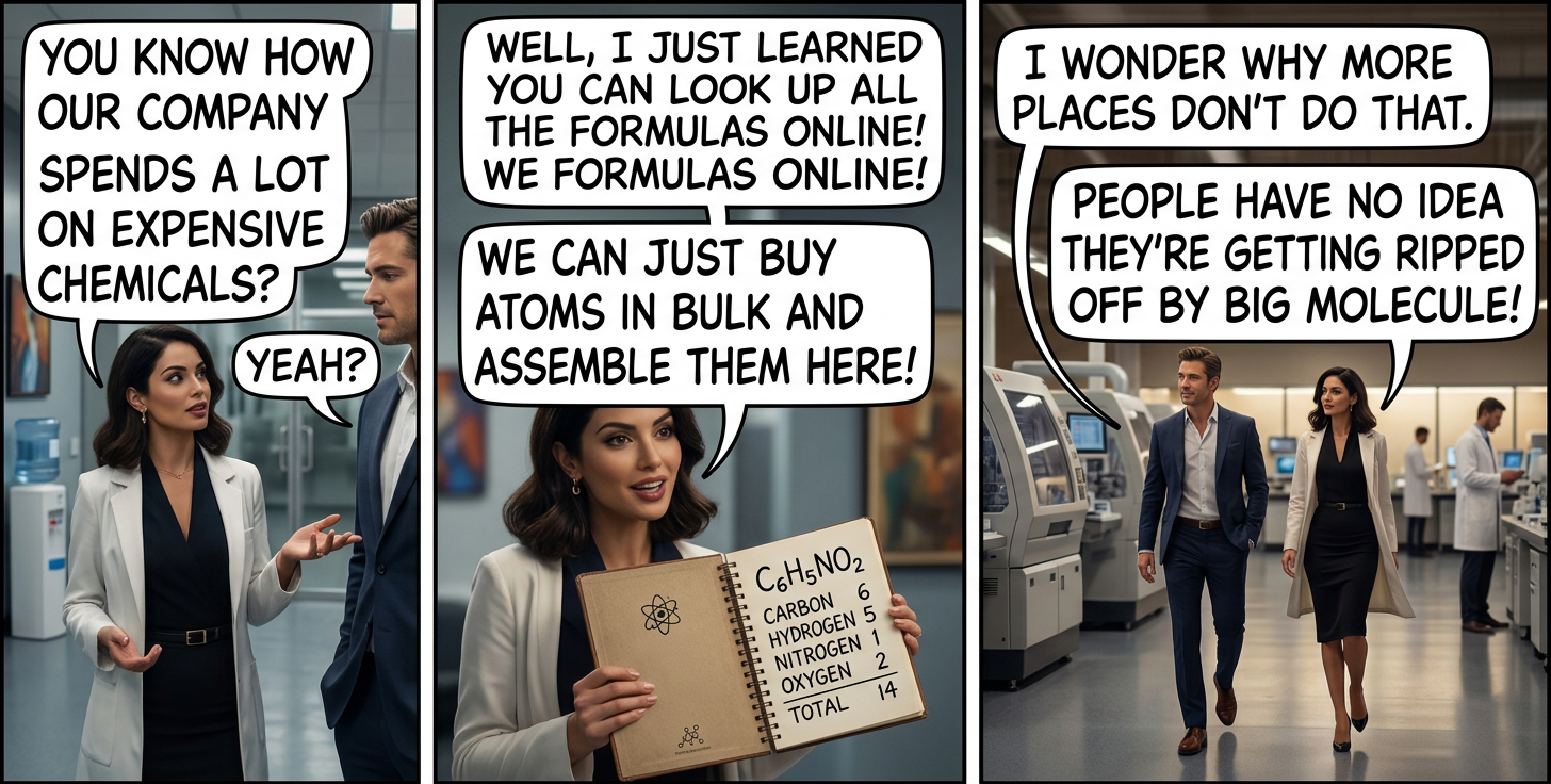 It's hard to believe, but lots of kids these days ONLY know how to buy prepackaged molecules.