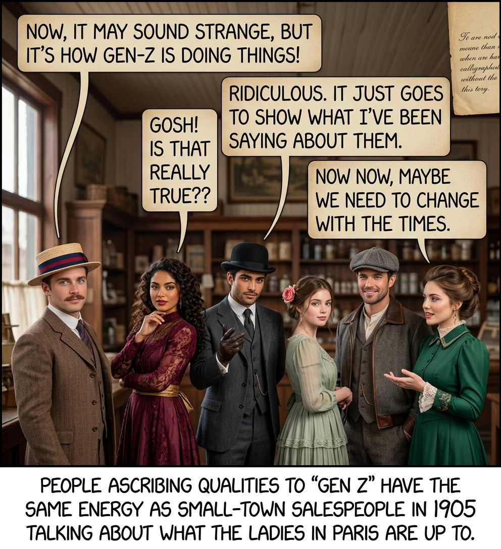 Curdled milk, of a peculiar kind, made after a Bulgarian recipe and called "yaghurt," is now a Parisian fad and is believed to be a remedy against growing old. A correspondent who has tried it, says he would prefer to die young. (1905, The Elk Falls Journal)