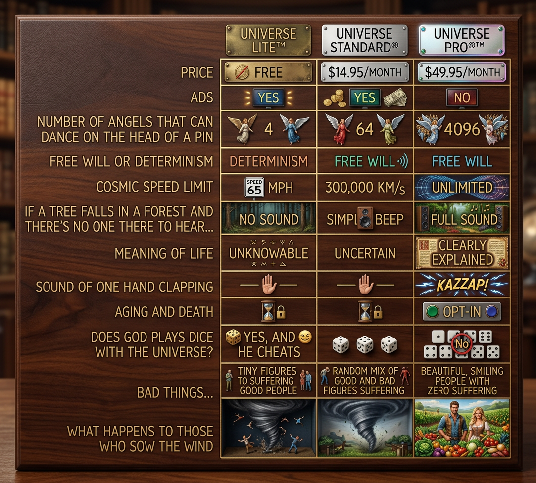 In Universe Pro®™ the laws of physics remain unchanged under time reversal, to maintain backward compatibility.