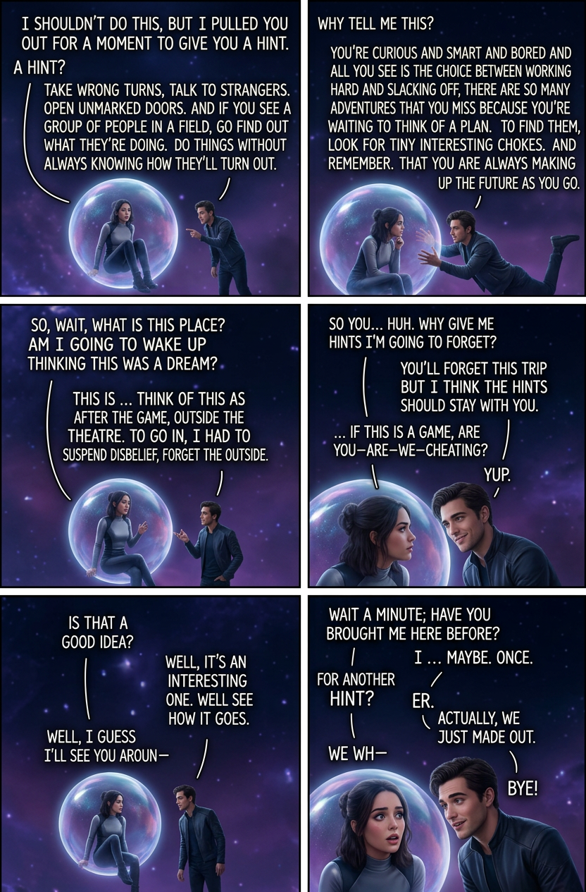 Making out with yourself: now an official xkcd theme?  Troubling.