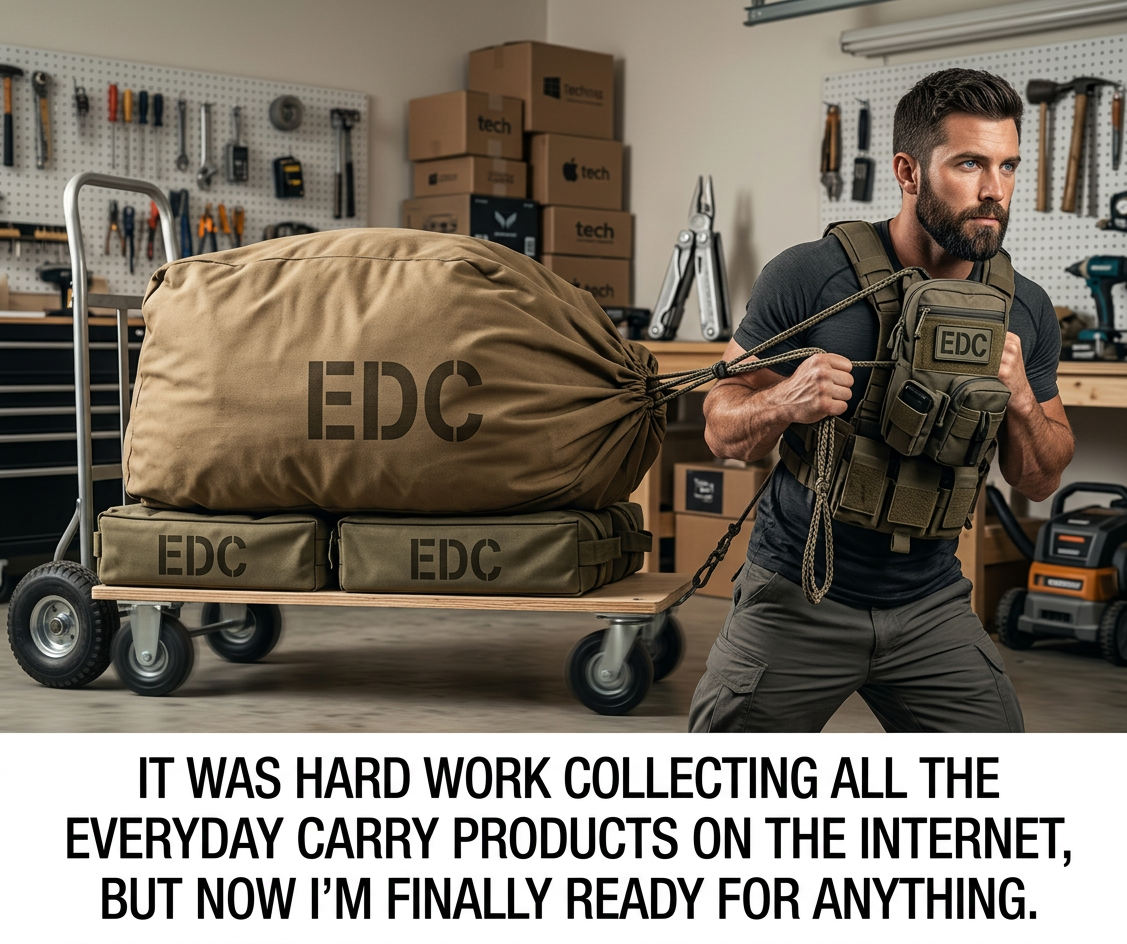 Someday I just know I'm going to encounter a problem that requires 500 flashlights and 700 knives with weird holes in them, and on that day I won't be caught unprepared.