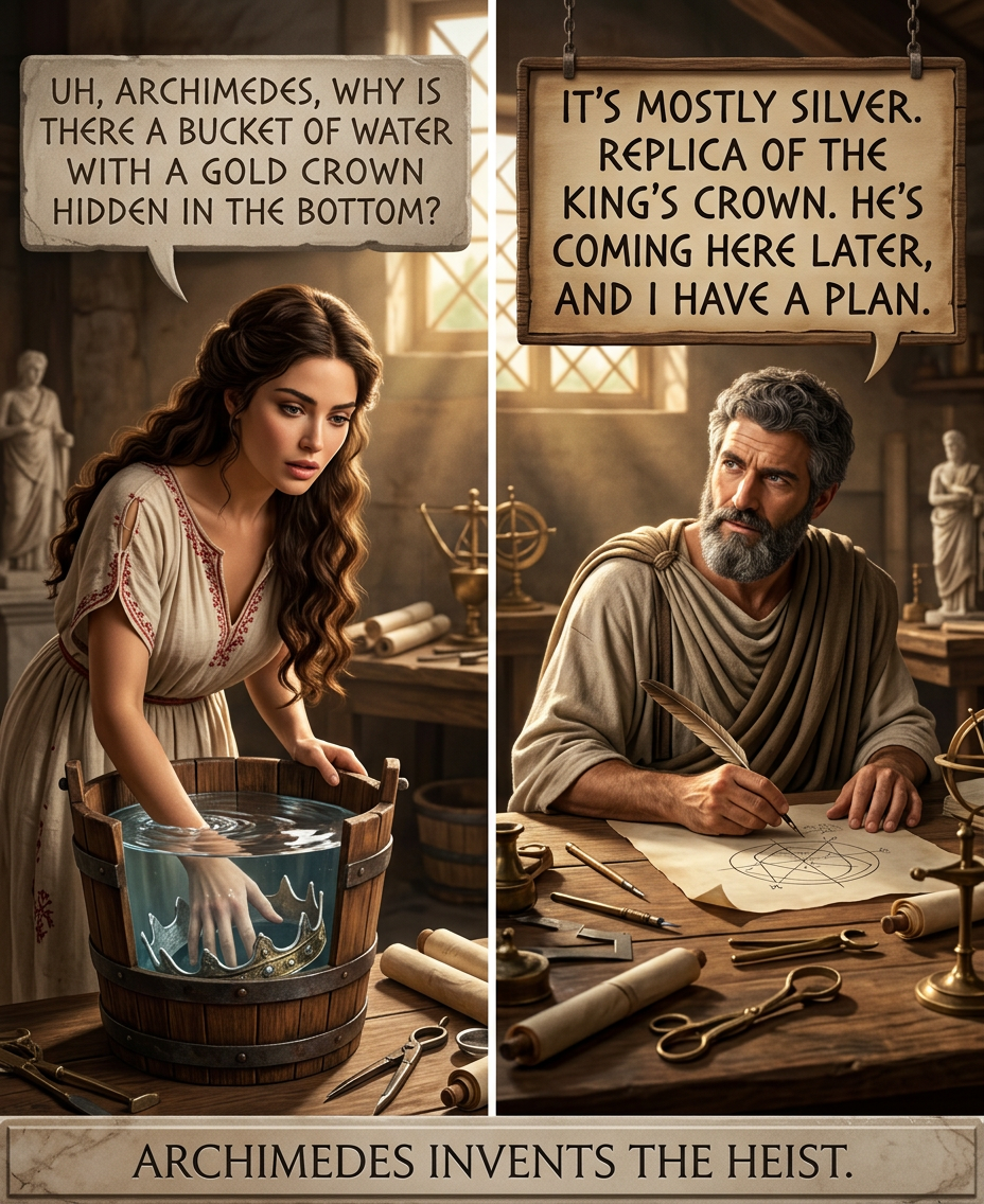 "I've always wanted to run naked through town, but I don't want to get in trouble with the king or be remembered by history as a weirdo. I wonder how I could ... EUREKA!"