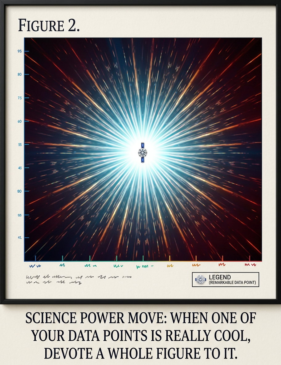 In general you should only include your single best data point in the paper. The rest of the data can go in the supplementary materials.