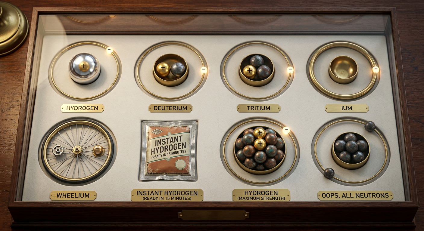 Oops, All Neutrons is also known as Neutral Quadrium, Nydnonen, and Goth Tritium.