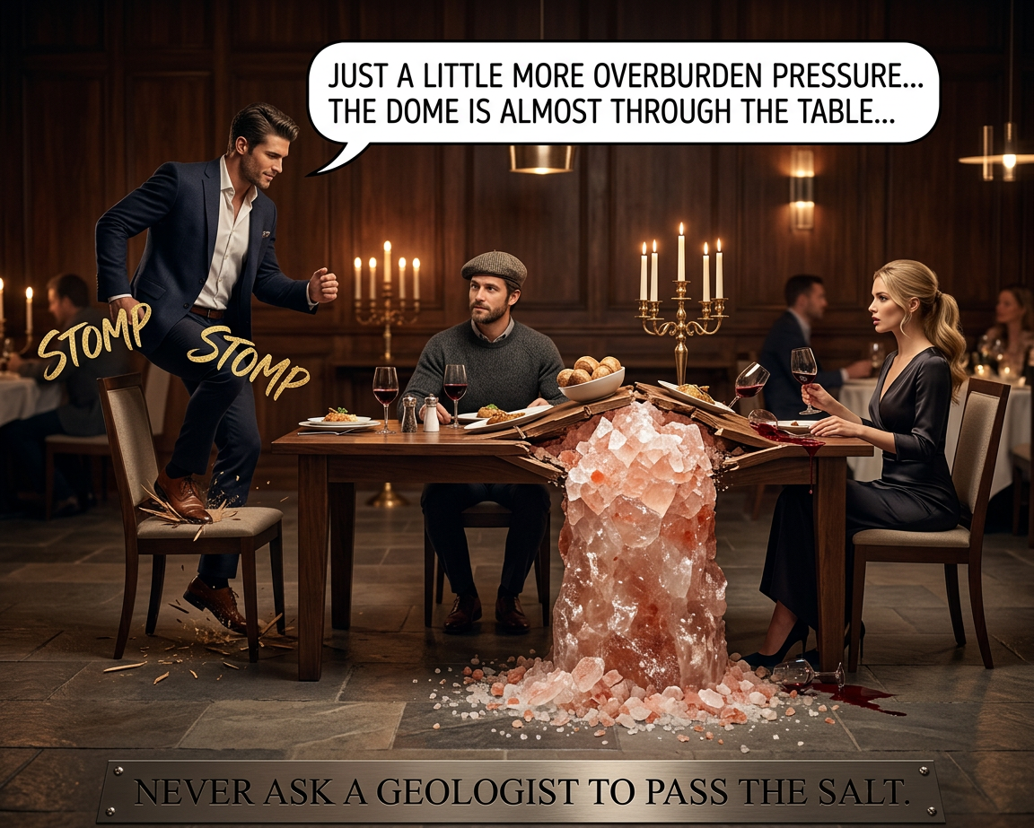 The US uses hollowed-out salt domes to store the Strategic Petroleum Reserve, and non-hollowed-out ones to store the Strategic Salt Reserve.