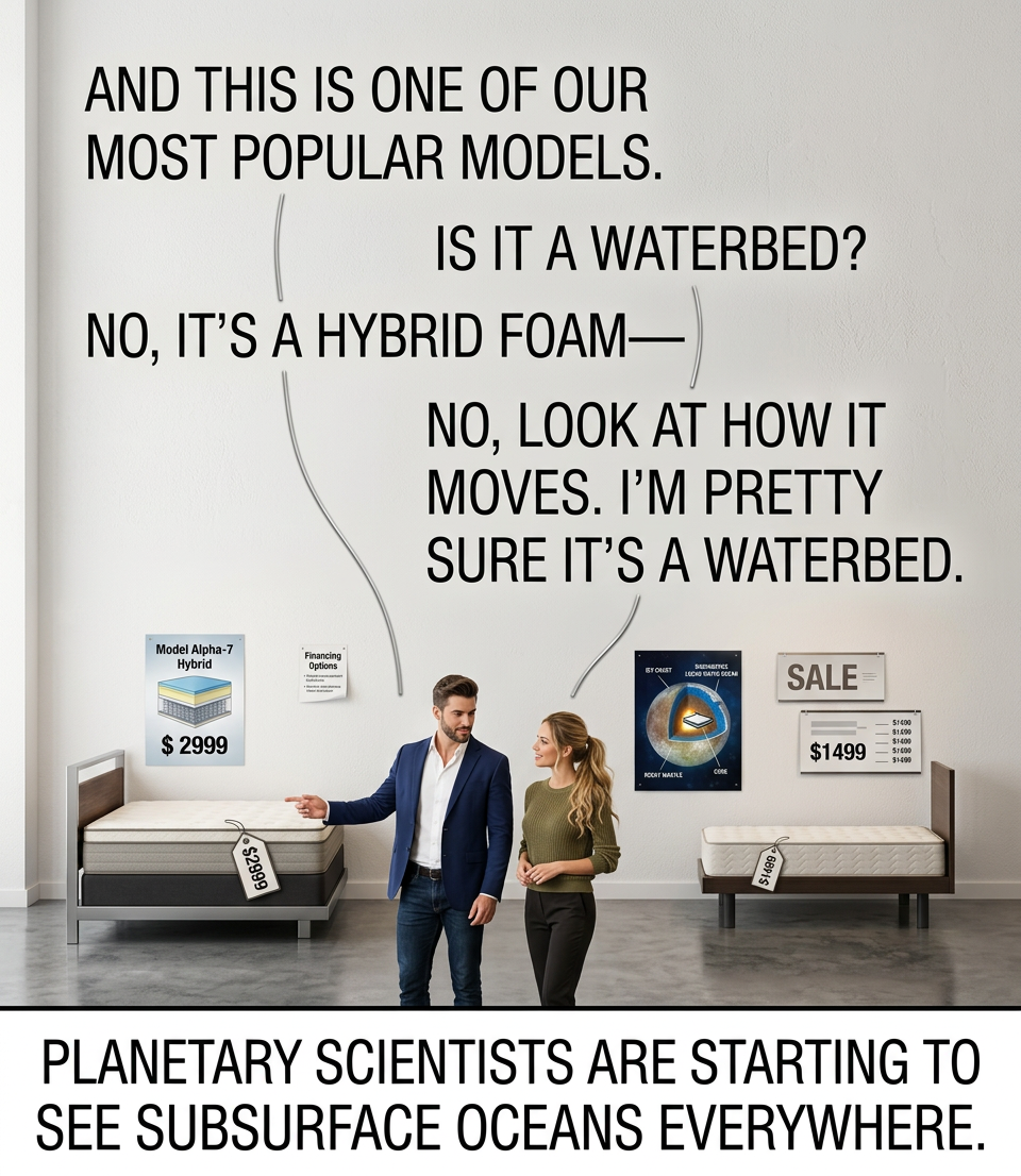 This rumpled fabric at the corner looks like evidence of ongoing tectonic activity.