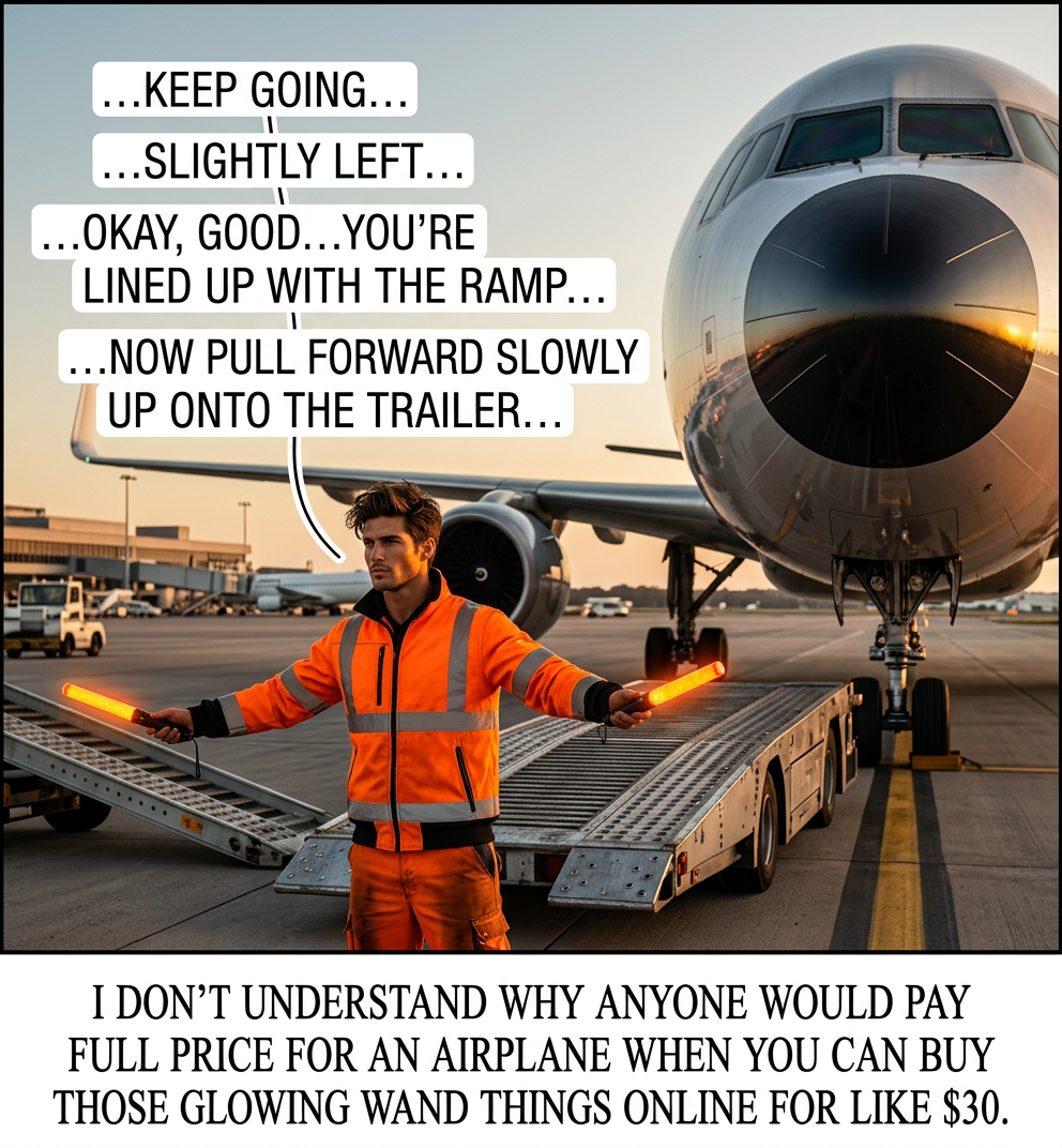 I don't understand why anyone would pay full price for a flatbed truck rental when you can buy 'DETOUR' signs online for like $10.