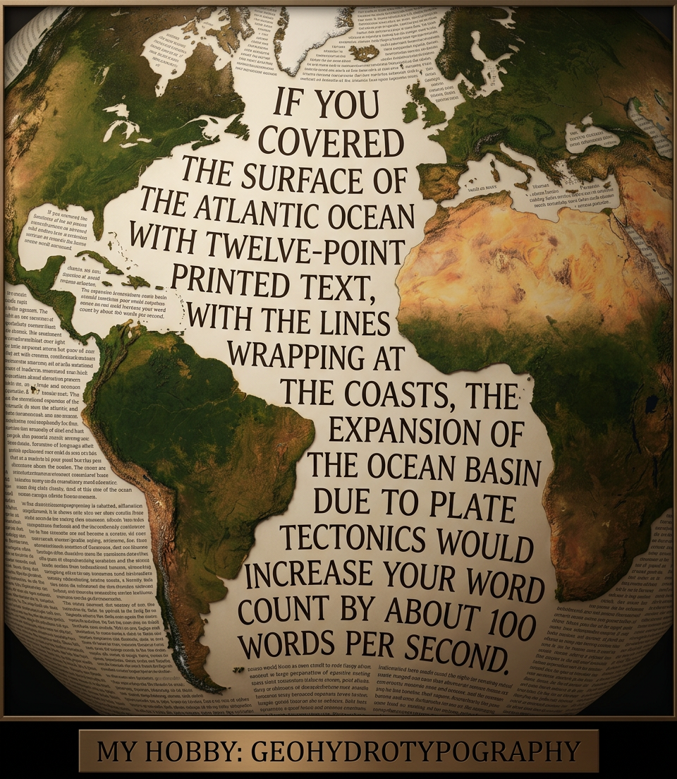 The Atlantic is expanding at about 10 ppm (points per month).