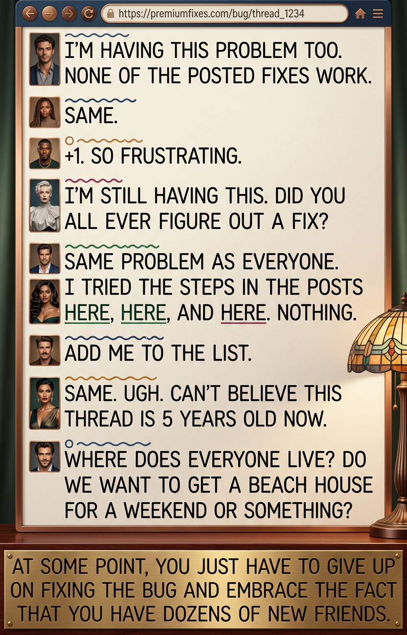 After some account issues, we've added 6 new people from the beach house rental website support forum.