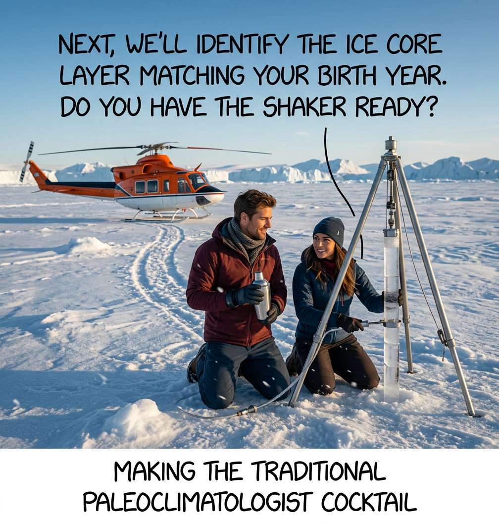 If you find an ash deposition layer from a year in which an eruption destroyed an island that had Camellia sinensis growing on it, you can make a Gone Island Ice_τ.