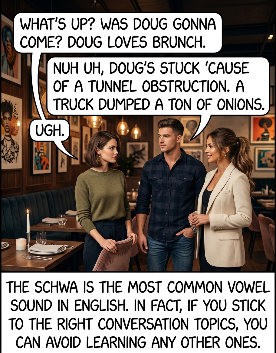 Doug's cousin, the one from London, runs a Bumble love cult.