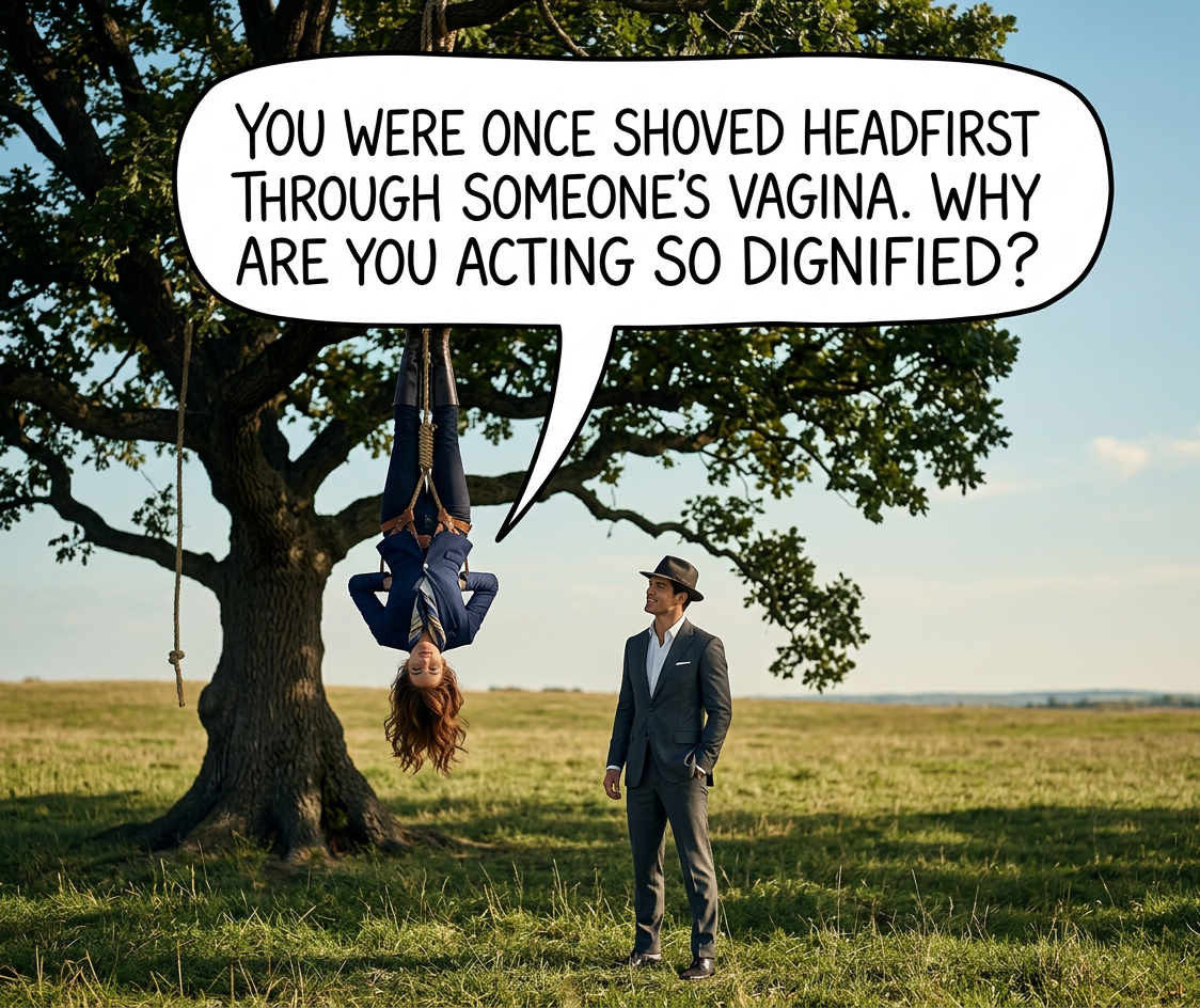 'I don't know, why is your beret staying on your head?' 'Staples.'