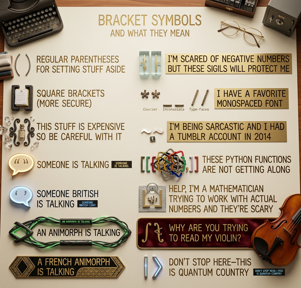 ’"‘”’" means "I edited this text on both my phone and my laptop before sending it"