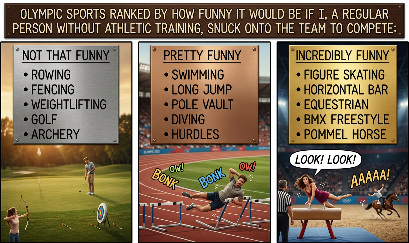 Thankfully for everyone involved, the Winter Olympics officials spotted me and managed to stop me before I got to the ski jump.