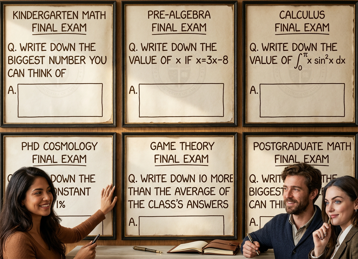 Calligraphy exam: Write down the number 37, spelled out, nicely.