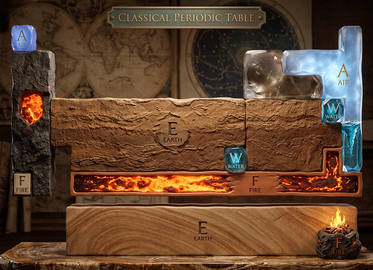 Personally I think mercury is more of a 'wet earth' hybrid element.