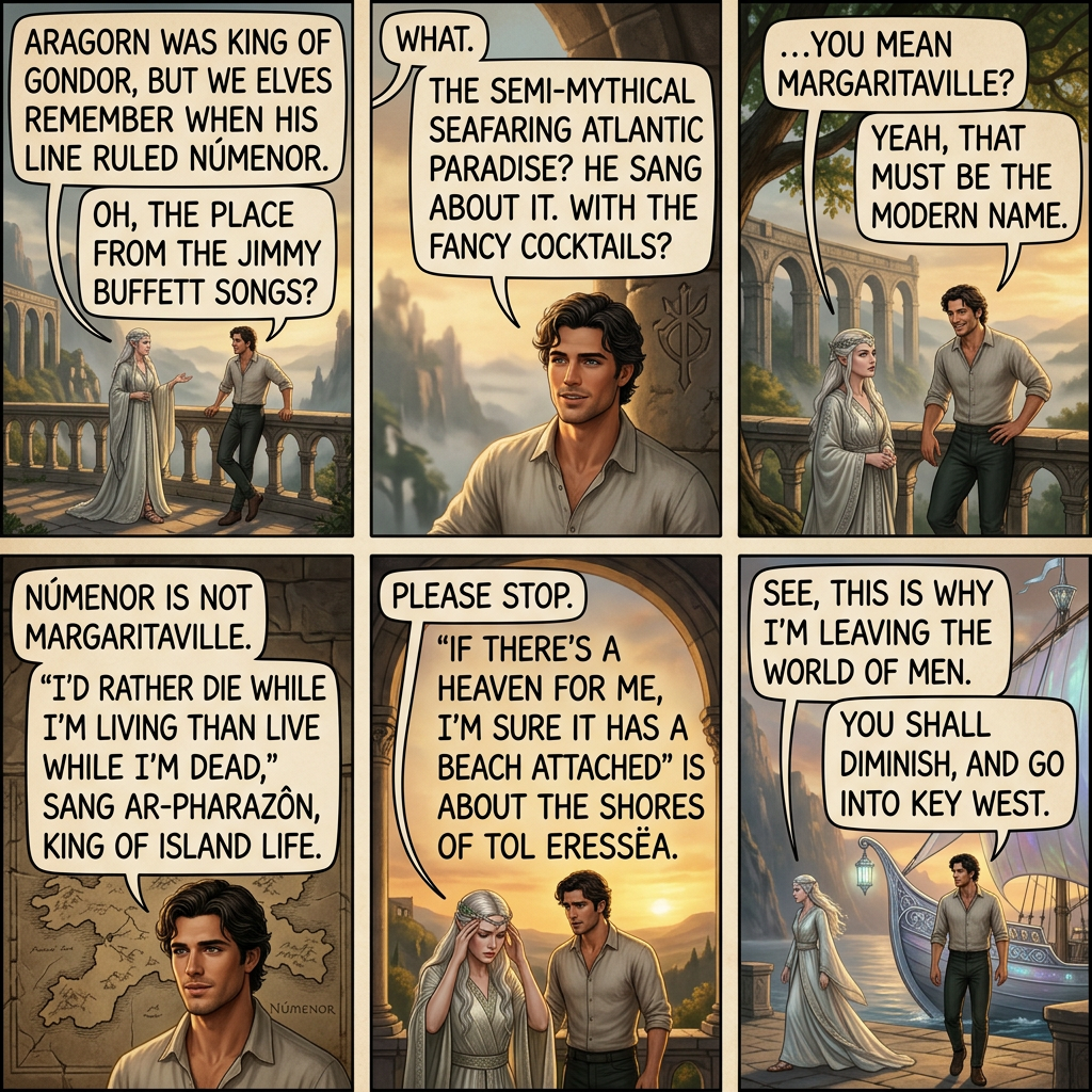 I see white shores, and beyond it, a far green country under a tequila sunrise.