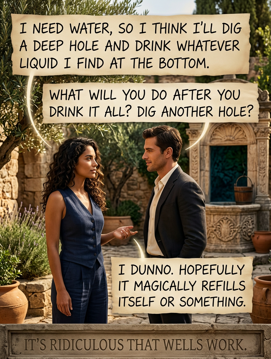 You do have to be careful, though--sometimes, instead of water, you hit this free fuel that you can sell for a lot of money instead.