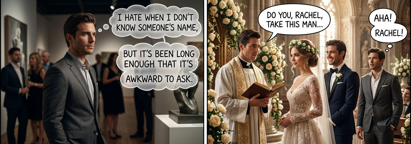 I'm always so happy that I successfully navigated the introduction that I completely forget to pay attention to the name the other person told me.