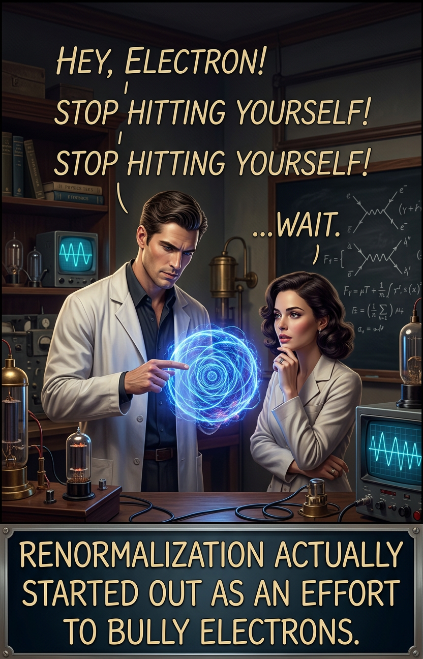 Applying renormalization to bullies successfully transformed Pete & Pete's Endless Mike into Finite Mike.