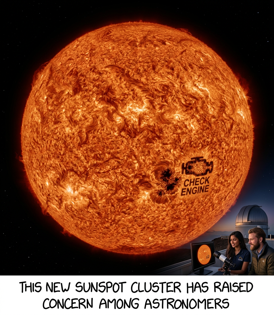 They say it's probably safe to keep orbiting for a while, but if it stays on or starts flashing we might have to call someone.