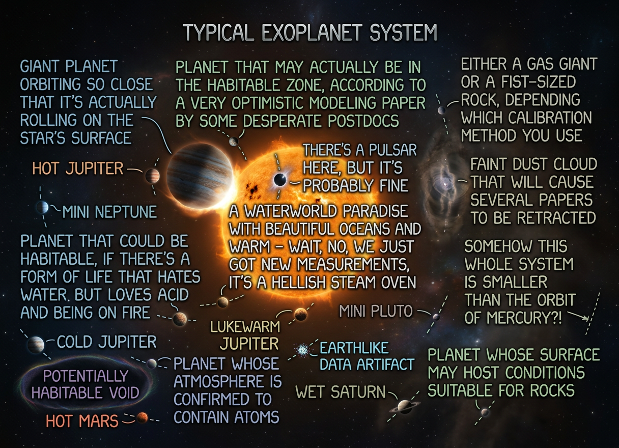 Sure, this exoplanet we discovered may seem hostile to life, but our calculations suggest it's actually in the accretion disc's habitable zone.