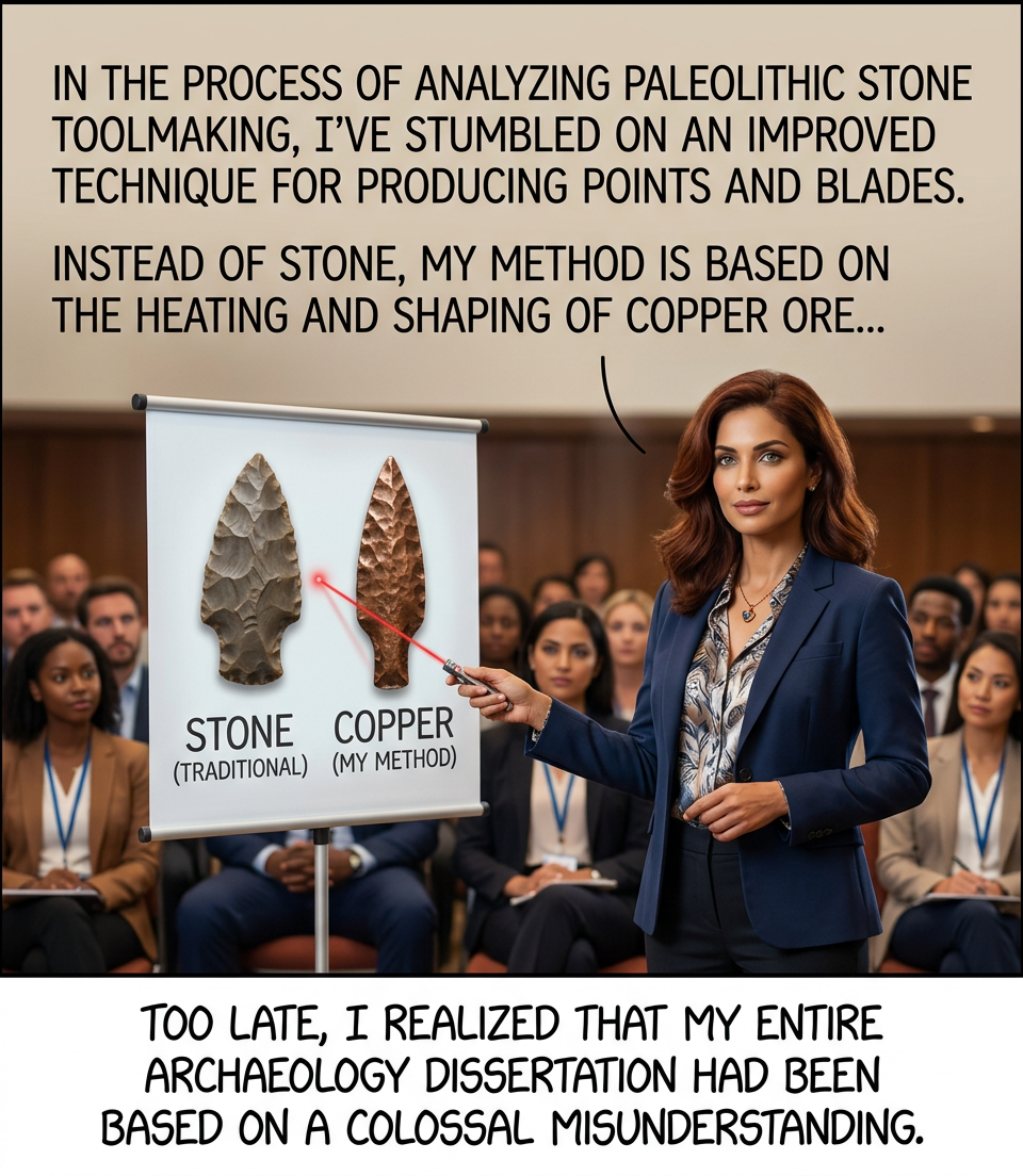 The academic archaeology establishment is suppressing my breakthroughs because of the disruption it would bring to their prepared-core flake-based toolmaking industry.