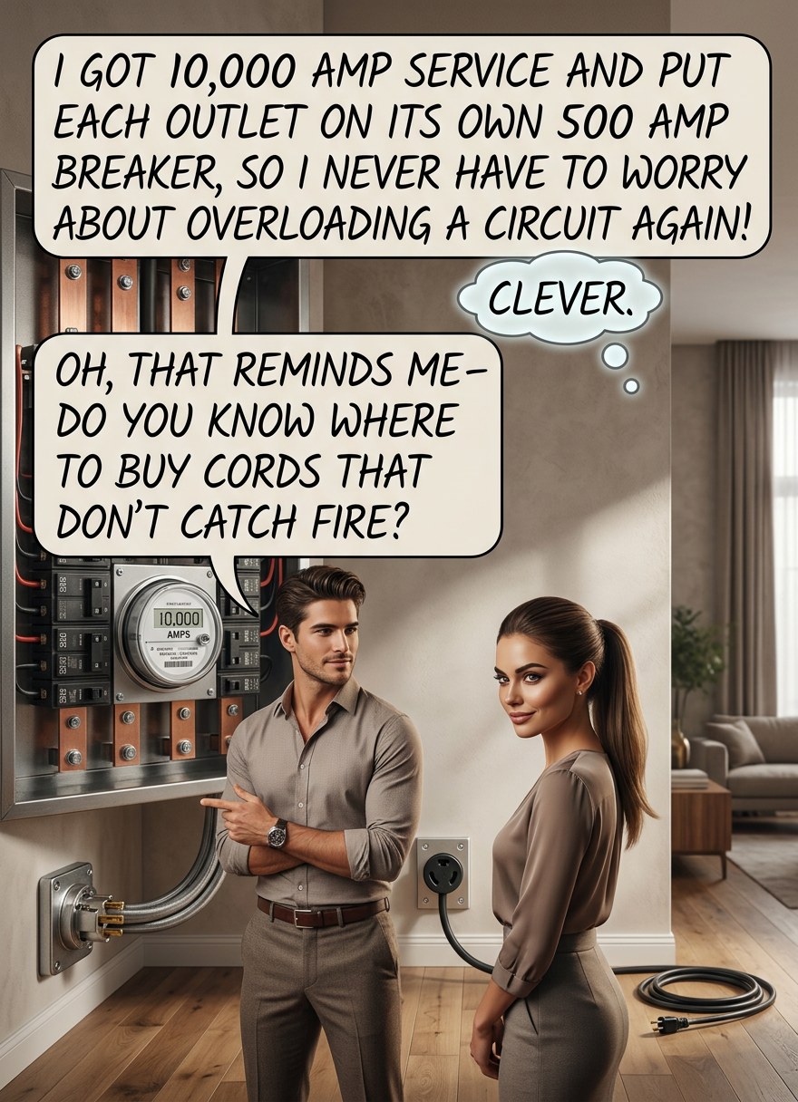 Oh, and do you have any tips on how to vacuum up copper that's melted into your carpet?