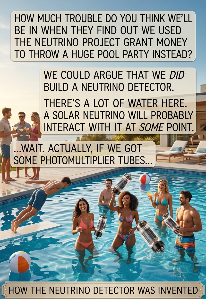 We definitely put the pool in a mine for shielding. It was absolutely not to hide it from the funding people.